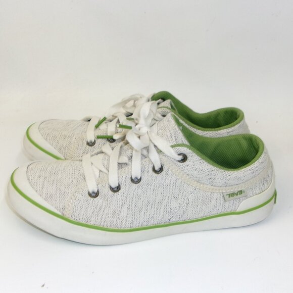 Teva Freewheel Washed‎ Canvas Green Low Top Sneakers Women's 9.5 - Picture 1 of 5